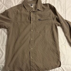 The North Face Men's Tan Casual Button-Down Shirt